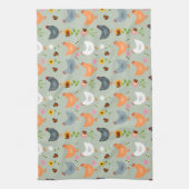 Kippen in de Flowers Kitchen Towel Theedoek (Verticaal)