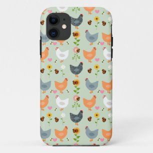 Kippen in de Groene iPhone 11 Hoesje van de Bloeme