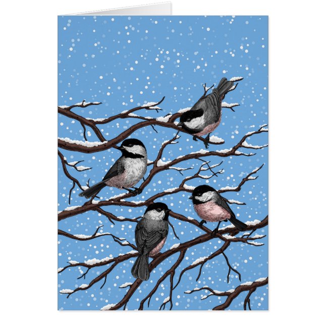 Kippen in de winter (Voorkant)