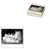 KIPPEN IN HET STABIEL, HORSRUBBERSTEMP 	RUBBERSTEMPEL (Gestempeld)