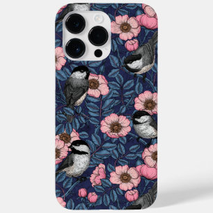 Kippen in het wild roos in roze en blauw Case-Mate iPhone 14 pro max hoesje
