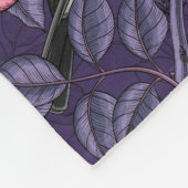 Kippen in het wild roos in roze en violet fleece deken (Hoek)