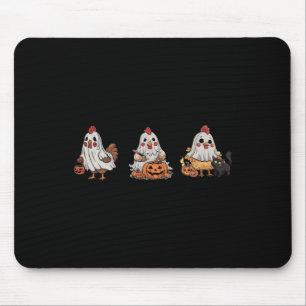 Kippen in spookkostuum Pumpkin Black Cat Hallow Muismat