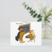 Kippen kruisen de weg, filosofie en grappigheid briefkaart (Staand voorkant)