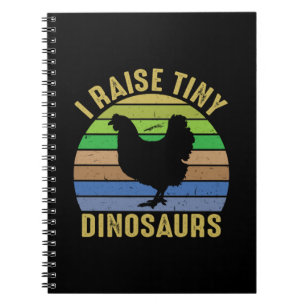 Kippen Kunst Ik Kweek Miniatuur Dinosauriërs Notitieboek