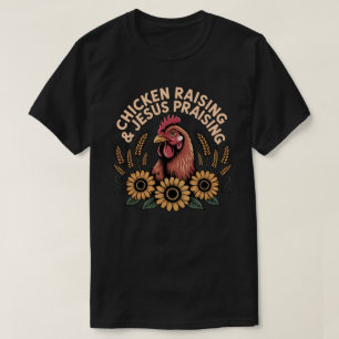 Kippen Kweken & Jezus prijzen T-shirt - Christelij