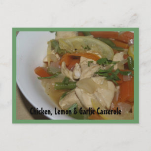 Kippen, Lemon en Knoflook-Casserole Briefkaart