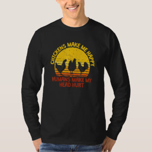 Kippen maken me een gelukkige kip t-shirt