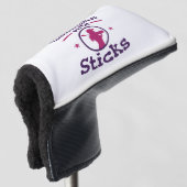 Kippen met schitterende Golfgolfervrouwen Golfheadcover (3/4 voorkant)