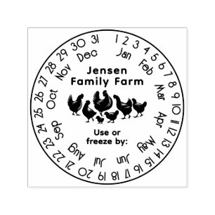 Kippen Oneindige Kalender Verse Datum #2S Zelfinktende Stempel