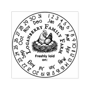 Kippen Oneindige Kalender Verse Datum #3I Zelfinktende Stempel