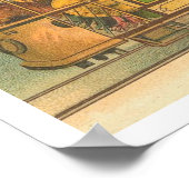 Kippen op een Trolley Easter Poster (Hoek)