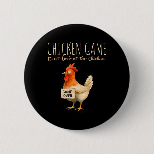 Kippen spel Grappig Haan Ontwerp Ronde Button 5,7 Cm