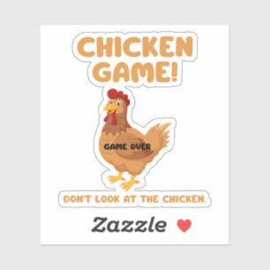 Kippen Spel Kijk Niet Naar De Kip Sticker