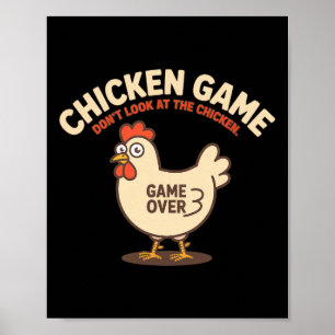 Kippen Spelletje Kijk Niet Naar De Kip Grappige Ui Poster