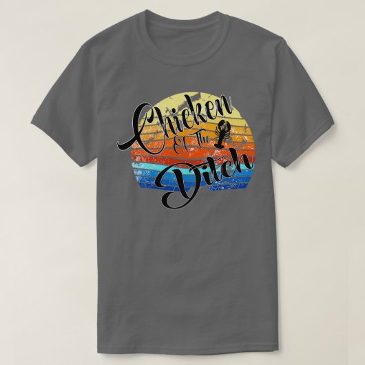 Kippen van de ditch retro 8 t-shirt (Design voorkant)