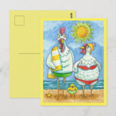 KIPPEN VAN HET ZEE, FAMILIE PLEZIER CARTOON Funny  Briefkaart (Voorkant / Achterkant)