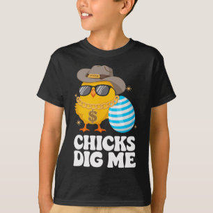Kippen Vinden Mij Grappig Gelukkig Pasen Zondag Ou T-shirt