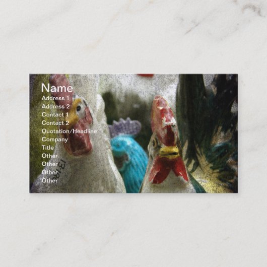  kippen visitekaartje (Voorkant)