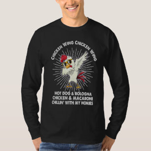 Kippen vleugel grappig cool dabbing kip t-shirt