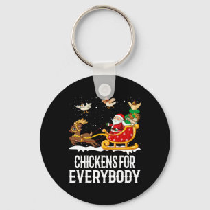 Kippen voor iedereen Grappige kerst kippen Wo Sleutelhanger