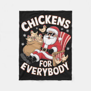 Kippen Voor Iedereen Kerstmis Kerstman Kip Fun Fleece Deken