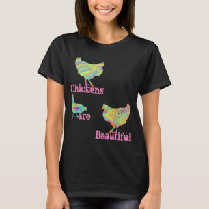 Kippen zijn Mooie Kleurrijke Schattige Dieren Kuns T-shirt