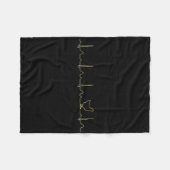 Kippenblok Longer Longer Longer Drop Hart Ritme Fleece Deken (Voorkant (Horizontaal))