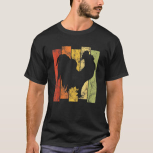 Kippenboer Kippen Kuiken Ei Retro Silhouet T-shirt