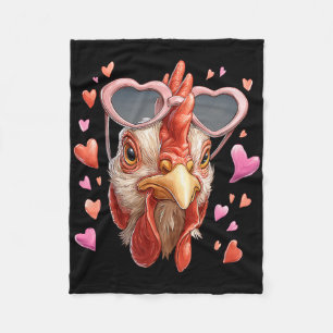 Kippenboer Valentijnsdag Hart Zangels Fleece Deken