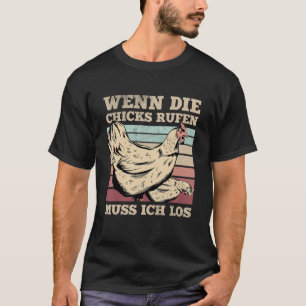 Kippenboeren Kippenhok Grappige Uitdrukking Hahn V T-shirt