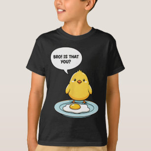 Kippenbro! Is dat jij Schattig Kuiken Vs Gebakken T-shirt