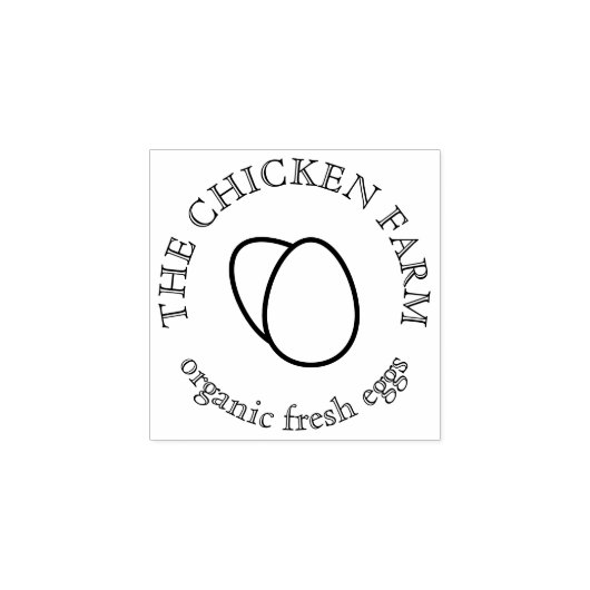Kippeneieren Boerderij Rubberstempel (Afrduk)