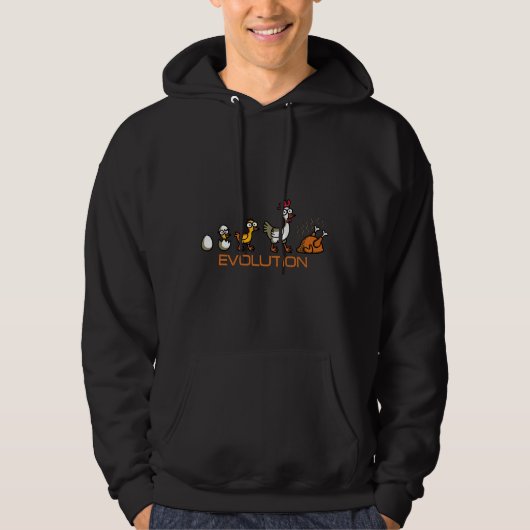 Kippenevolutie Hoodie (Voorkant)