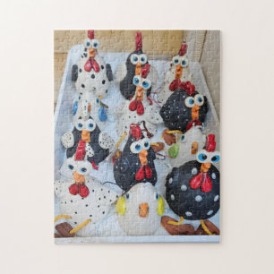 Kippengek Kippen Crew Puzzel, 28 cm x 35,5 cm Legpuzzel