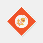 Kippengele Baby Chick gepersonaliseerd Servetten (Hoek)