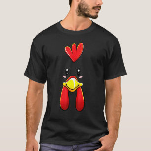 Kippengezicht Kostuum Hen Kuiken Kinderen Volwas T-shirt