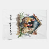 Kippenhok Kippen en Haan Theedoek (Horizontaal)