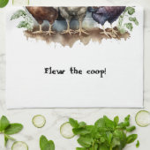 Kippenhok Kippen en Haan Theedoek (Gevouwen)
