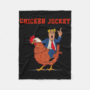 Kippenjockey Grappige Trump Mop Fleece Deken