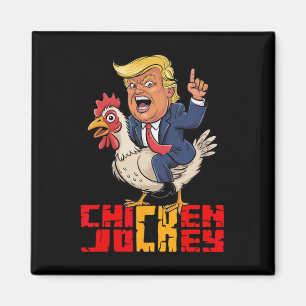 Kippenjockey Trump Grappige Politieke Meme Magneet