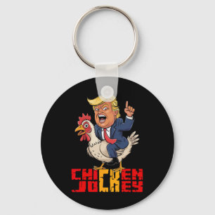 Kippenjockey Trump Grappige Politieke Meme Sleutelhanger