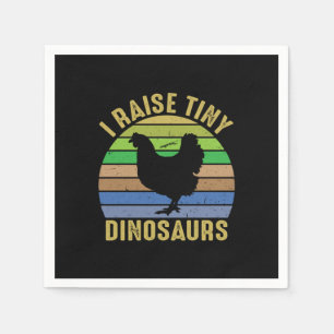 Kippenkunst Ik Kweek Miniatuur Dinosauriërs Servet