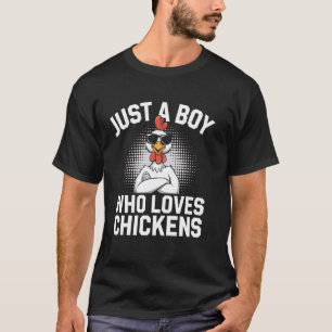Kippenliefhebber Boer Gewoon Een Jongen Die Van Ki T-shirt