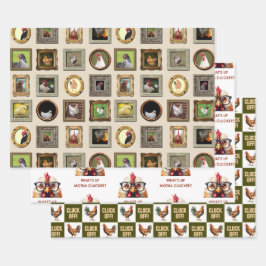 KIPPENLIEFHEBBERS SET INPAKPAPIER VEL