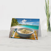 Kippennoedelsoep krijgen goed Kaart (Voorkant)