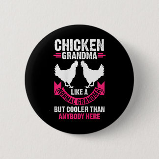 Kippenoma zoals een normale oma maar dan C Ronde Button 5,7 Cm