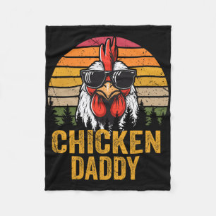 Kippenpapa Vintage Haan Voor Papa Boer Vader Fleece Deken