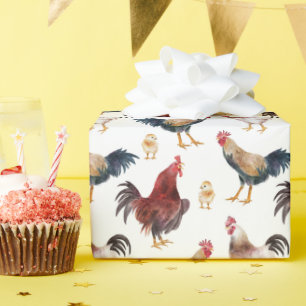 Kippenpatroon Dierlijk Boerderij Cadeaupapier