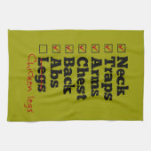 Kippenpoten body building theedoek (Horizontaal)